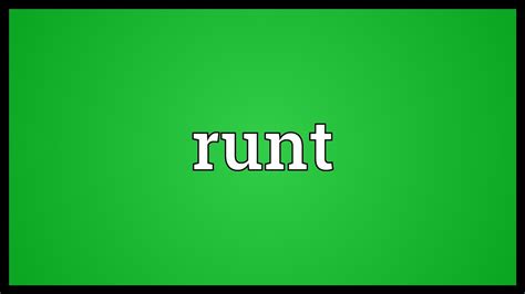 Runt Meaning - YouTube