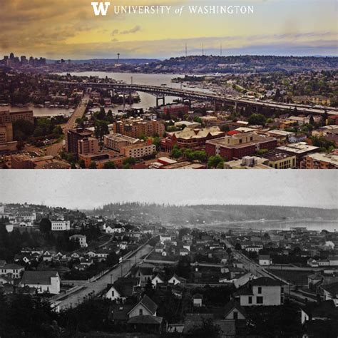 An aerial view of the UW's backyard, now & then, dating all the way back to 1884. # ...