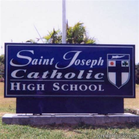 School Sign for Saint Joseph Catholic High School VI