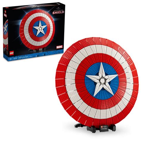 LEGO Marvel Captain America’s Shield 76262 Model Kit for Adults ...