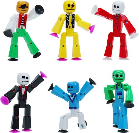 Zing Stikbot Avatar Series 1, Set of 6 UV Print Stikbot Collectable Action Figures, Create Stop ...