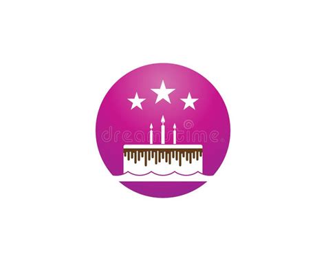 Birthday Cake Logo Vector Template Stock Vector - Illustration of ...