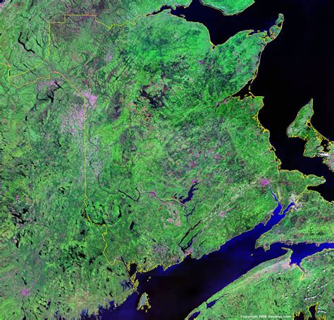 New Brunswick Map & Satellite Image | Roads, Lakes, Rivers, Cities