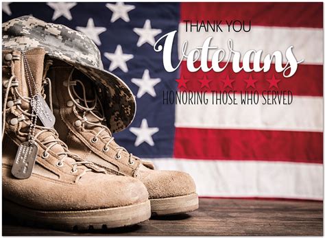 Thank You Veterans Card | Bulk Veterans Day Cards | Posty Cards