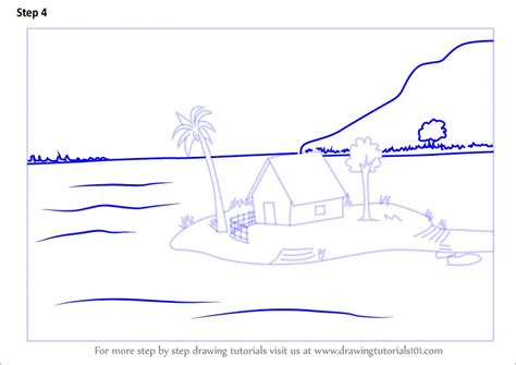 How to Draw an Island Scenery (Other Places) Step by Step ...