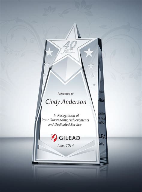 Star Length of Service Awards | Service awards, Plaque award, Award plaque