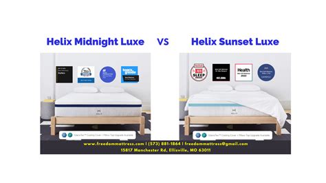 What is the Best Mattress: Helix Midnight Luxe vs. Helix Sunset Luxe – freedommattress