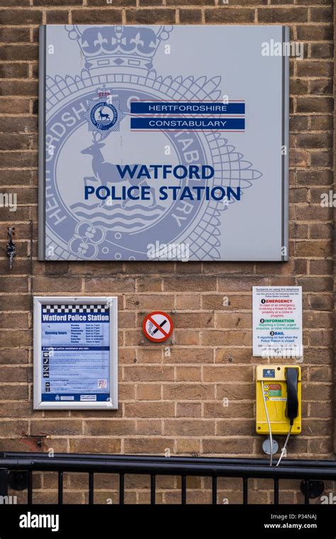 Watford police station on Shady Lane, Watford, Hertfordshire, England ...