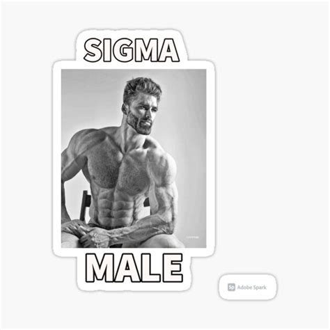 "sigma male giga chad" Sticker for Sale by YKatire | Redbubble