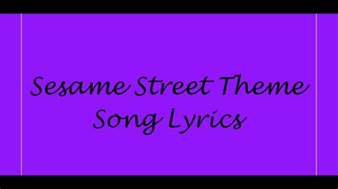 Sesame Street Theme Song Lyrics Acordes - Chordify