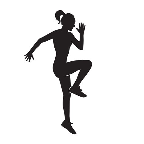 beautiful and healthy woman vector silhouette 13080606 Vector Art at ...