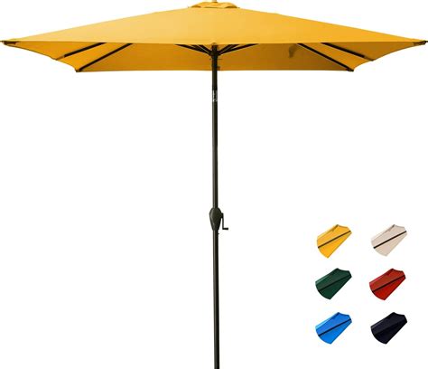 Amazon.com : KITADIN Rectangular Patio Umbrella - Outdoor Market Table ...