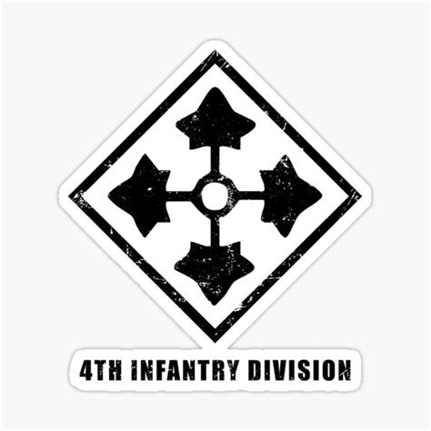 "U.S. Army 4th Infantry Division " Sticker for Sale by juliauongdz | Redbubble