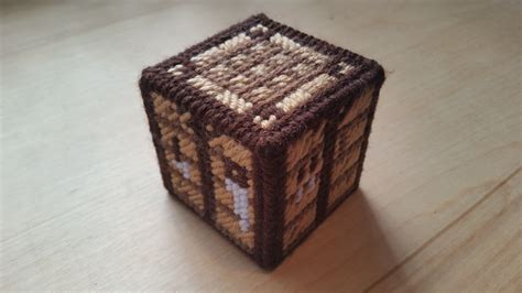 Minecraft Crafting Table In Plastic Canvas · How To Make A Plushie Toy ...