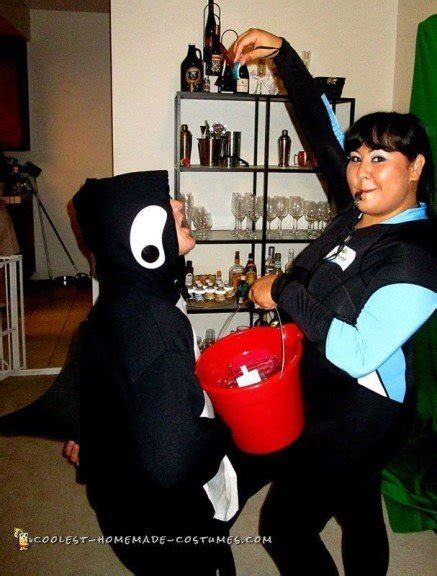 Cool Killer Whale & Trainer Couple Costume