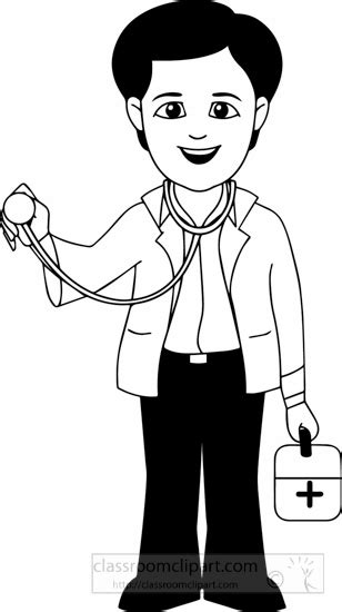 Doctor Clip Art Black And White