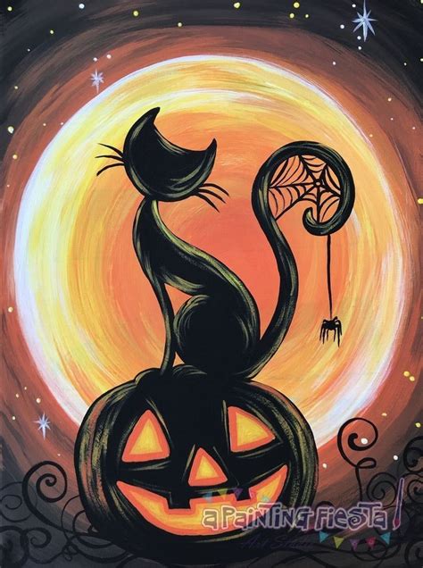 Digital | Halloween canvas paintings, Halloween canvas, Halloween painting