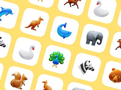 3D animals icon set by Icons8 on Dribbble