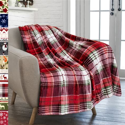 PAVILIA Christmas Throw Blanket | Holiday Christmas Red Fleece Blanket ...