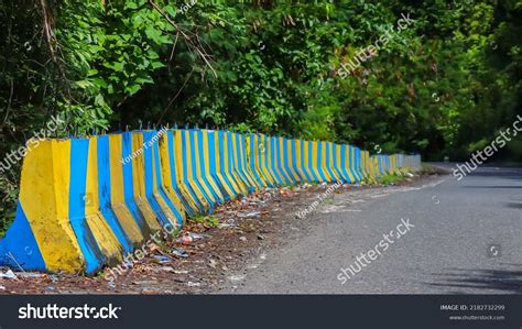 Road Safety Barriers Made Concrete Installed Stock Photo 2182732299 | Shutterstock