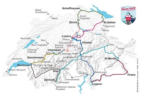 Switzerland Map Train Routes - Islands With Names