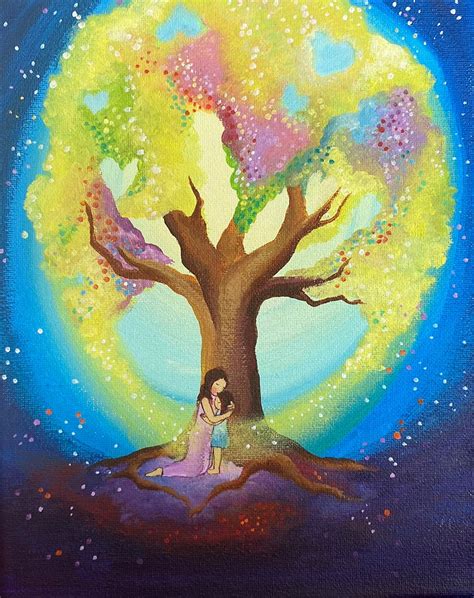 Mother Daughter Art Magical Art Print Inner Child Healing - Etsy UK