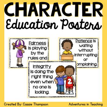 Character Education Posters by Cassie Thompson | TpT