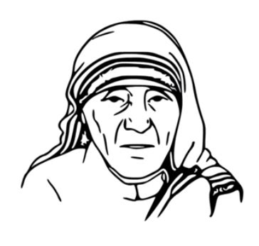 How to draw Mother Teresa Face pencil drawing step by step | Pencil drawing images, Mothers day ...
