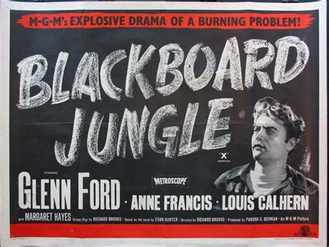 Blackboard Jungle (1955) | Movie posters, Lobby cards, Original movie posters