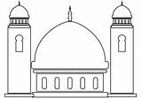 Muslim Mosque Coloring Page sketch template