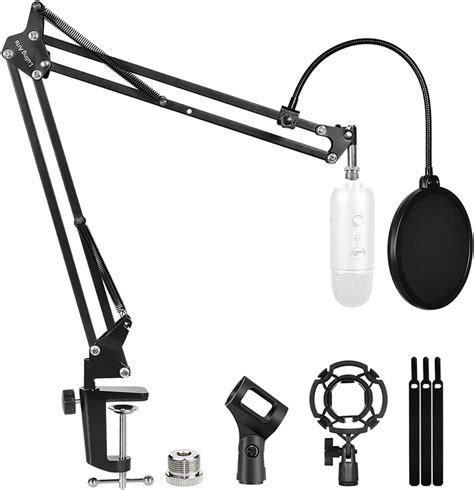 Amazon.com: Microphone Stand for Blue Yeti, Quadcast Boom Arm Scissor ...