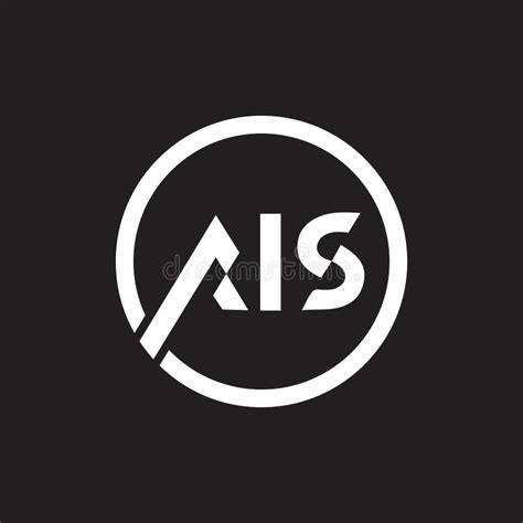 AIS Letter Logo Design on Black Background.AIS Creative Initials Letter Logo Concept Stock ...