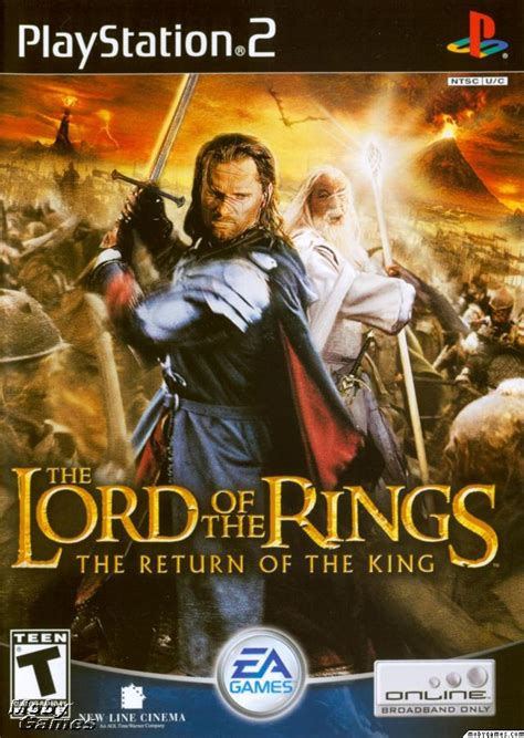 LOTR: Return of the King - PS2 game cover (Front) - Lord of the Rings ...