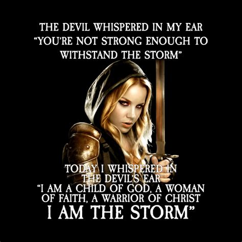 The Devil Whispered in My Ear Bible Verse - I Am The Storm - Pillow | TeePublic