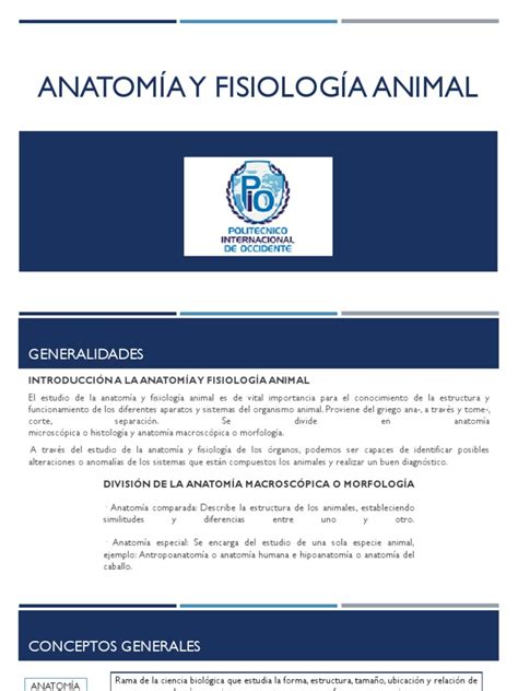 Anatomia y Fisiologia Animal | PDF