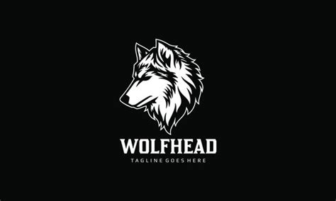 Wolf Logo Black Background