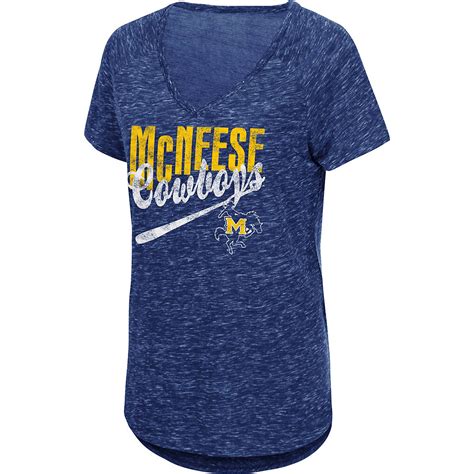 Colosseum Athletics Women's McNeese State University NOW Speckle Yarn Team Mascot T-shirt | Academy