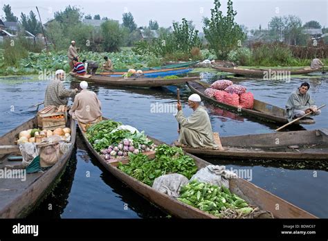 Floating market. Dal Lake. Srinagar. Kashmir. India Stock Photo - Alamy