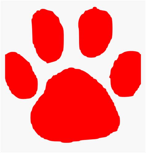 Red Paw Print Red Paw Print Clip Art At Clker Vector - Dog Paw Print Green, HD Png Download ...