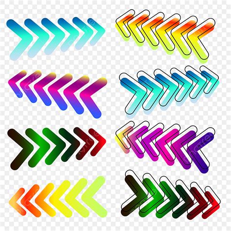 Including Clipart PNG Images, Colorful Arrow Vector Include Border ...