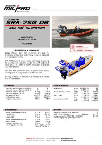 SRA-750 OB D-Shape - Zodiac Milpro International - PDF Catalogs ...