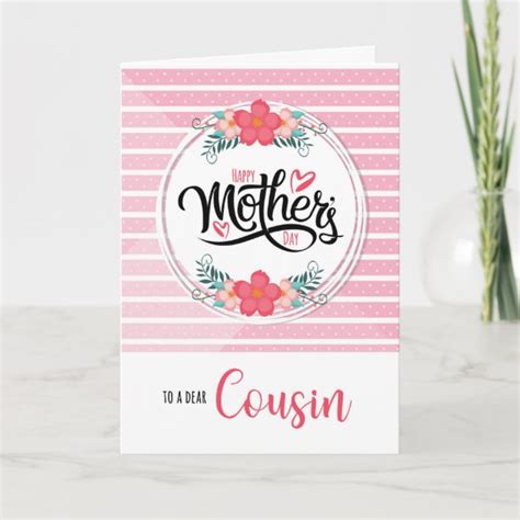 Happy Mothers Day To Cousin Cards | Zazzle UK