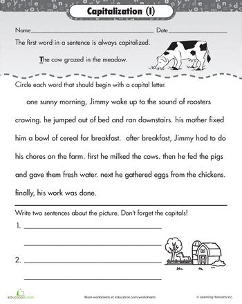 Capitalization Worksheets 4th Grade Pdf – Kidsworksheetfun