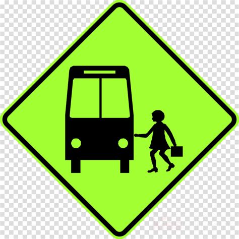 Download School Bus Sign Clipart Bus Stop School Bus - Vinyl Record Transparent Background - Png ...