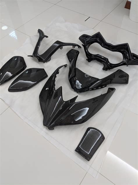 Carbon Fiber Accessories for Yamaha Xmax 300, Motorbikes, Motorbike Accessories on Carousell