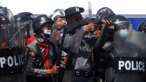 In Pictures: Myanmar Police Crack Down on Protesters