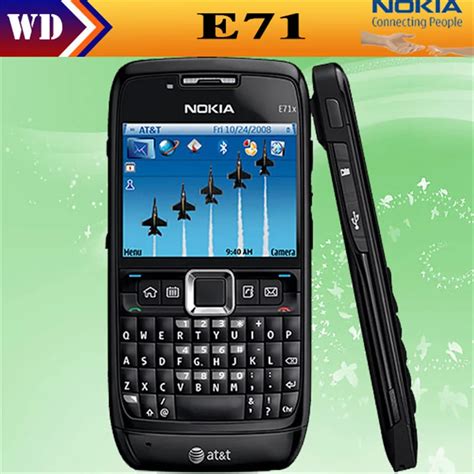 Original Nokia E71 QWERTY Keyboard 3.15MP Wi Fi Symbian OS FM radio cell phone refurbished-in ...