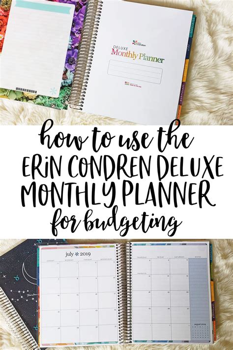 Using the Erin Condren Deluxe Monthly Planner for Budgeting - Planning Inspired