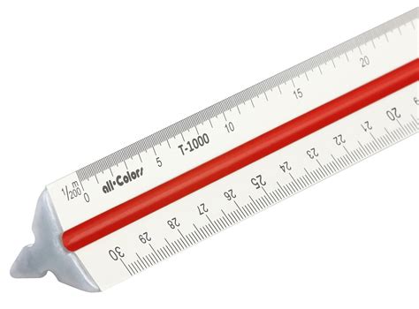 Buy Triangular Engineer Scale Ruler - Professional 30cm Metric Scale - Solid Aluminum Body Color ...