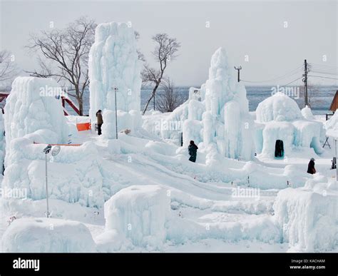 Winter Ice Festival at Lake Shikotsu, Hokkaido, Japan Stock Photo - Alamy